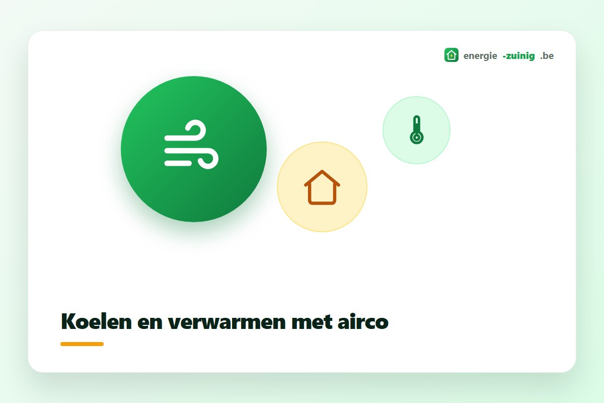 Airco die een woonkamer koelt in de zomer en verwarmt in de winter