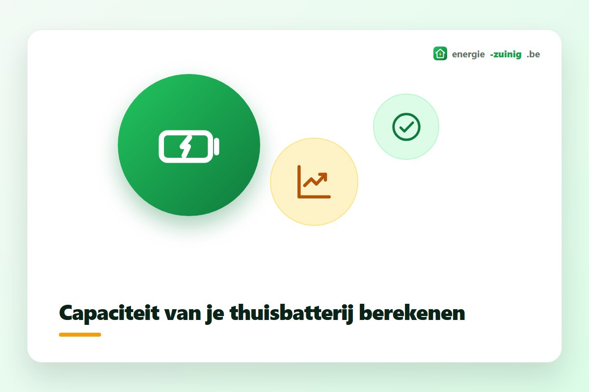 Capaciteit van een thuisbatterij berekenen in kWh voor een woning