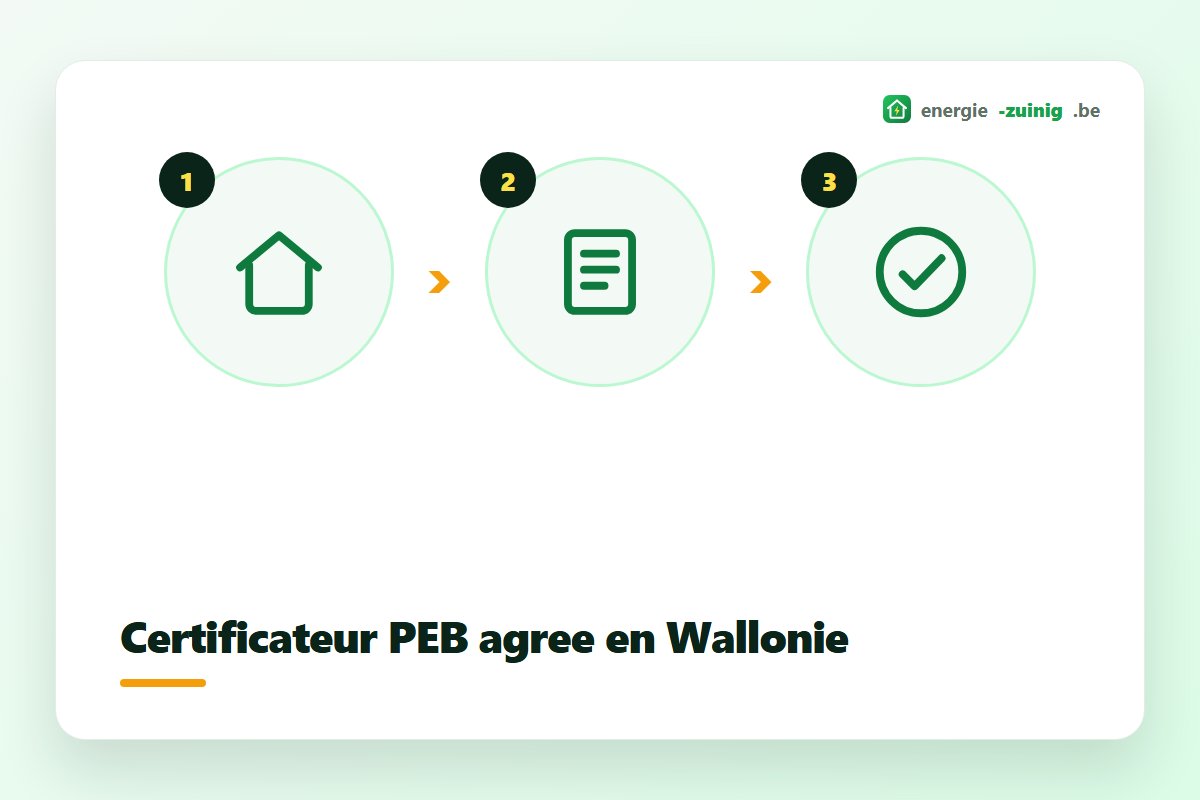 Certificateur PEB agréé par le SPW Énergie en Wallonie lors de la visite