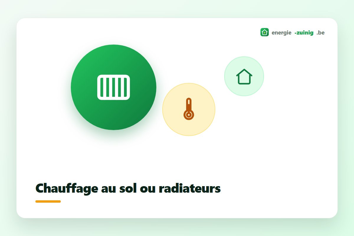 Chauffage au sol ou radiateurs comme système d'émission pour le chauffage