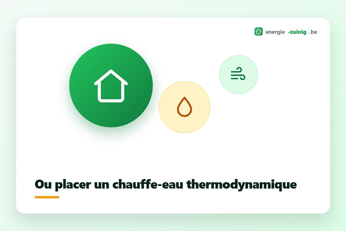 Où placer un chauffe-eau thermodynamique : local non chauffé avec chaleur résiduelle