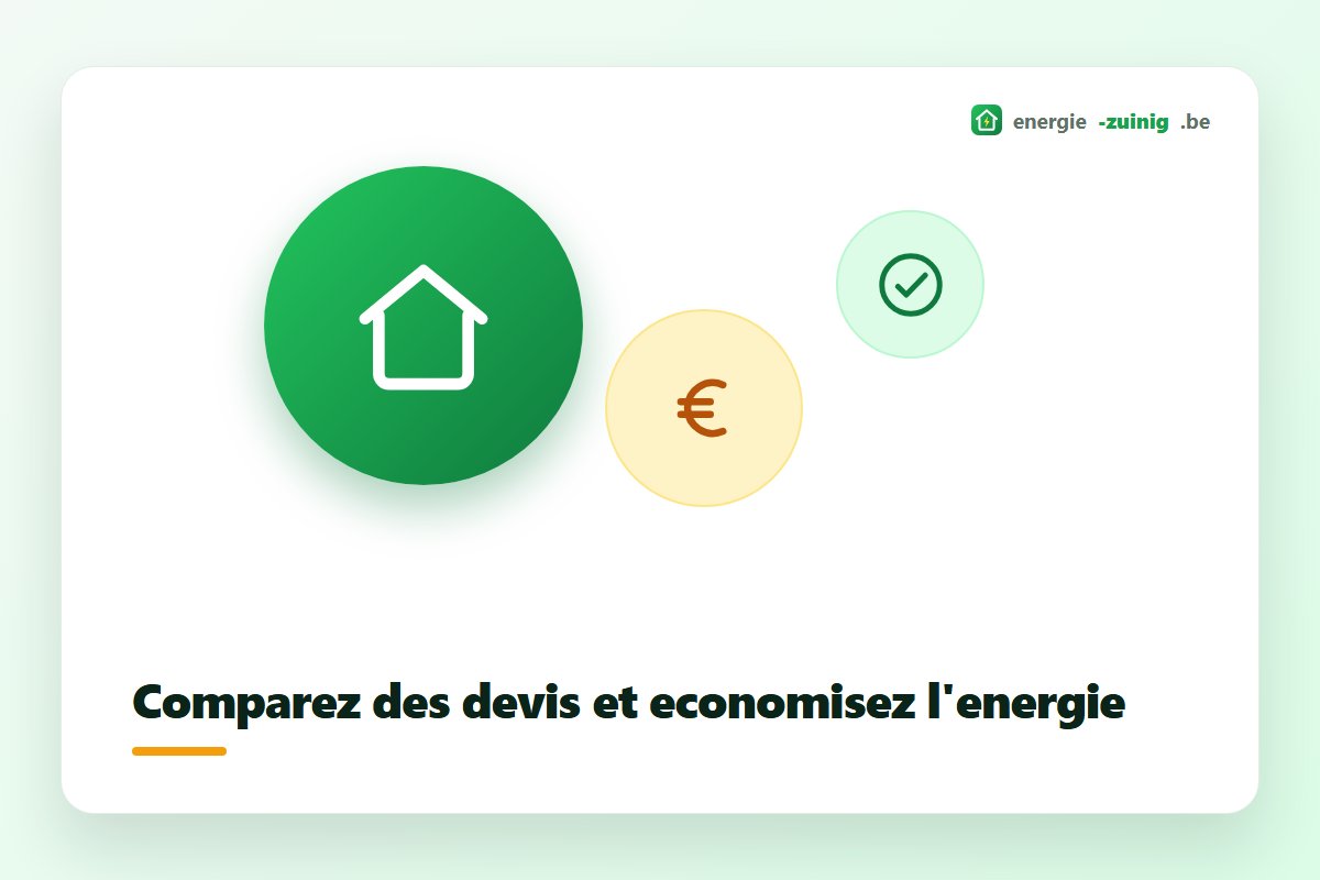Comparer des devis et économiser l'énergie pour votre habitation en Belgique