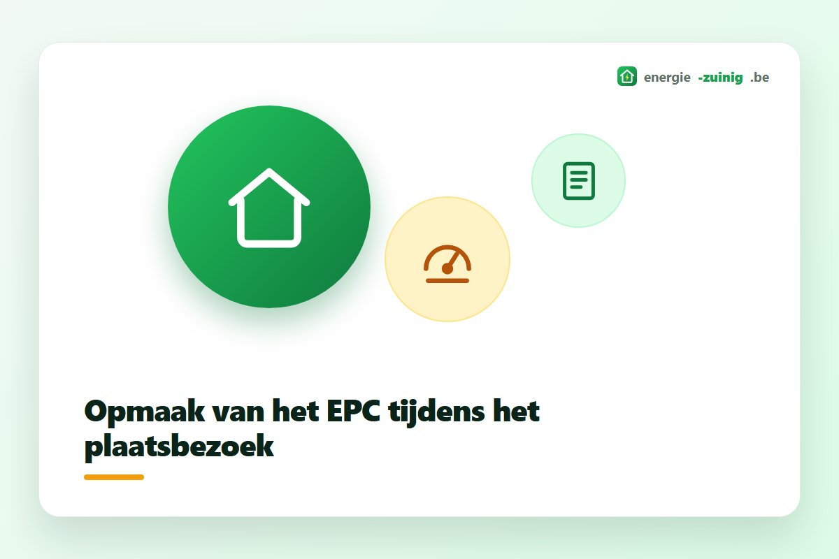 Opmaak van het EPC tijdens het plaatsbezoek van de energiedeskundige aan de woning