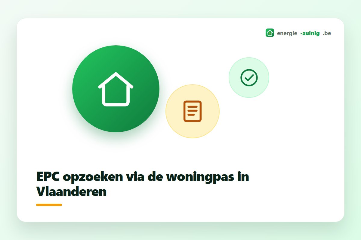 EPC opzoeken via de woningpas van een woning in Vlaanderen