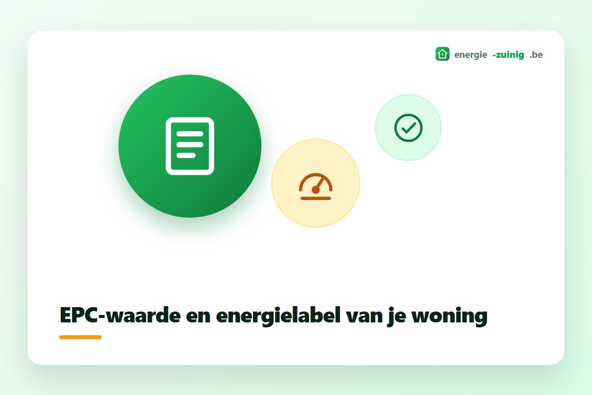 EPC-waarde en energielabel van een woning van A+ tot F