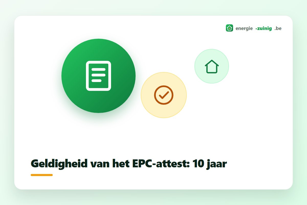 Geldigheid van het EPC-attest van een woning: tien jaar