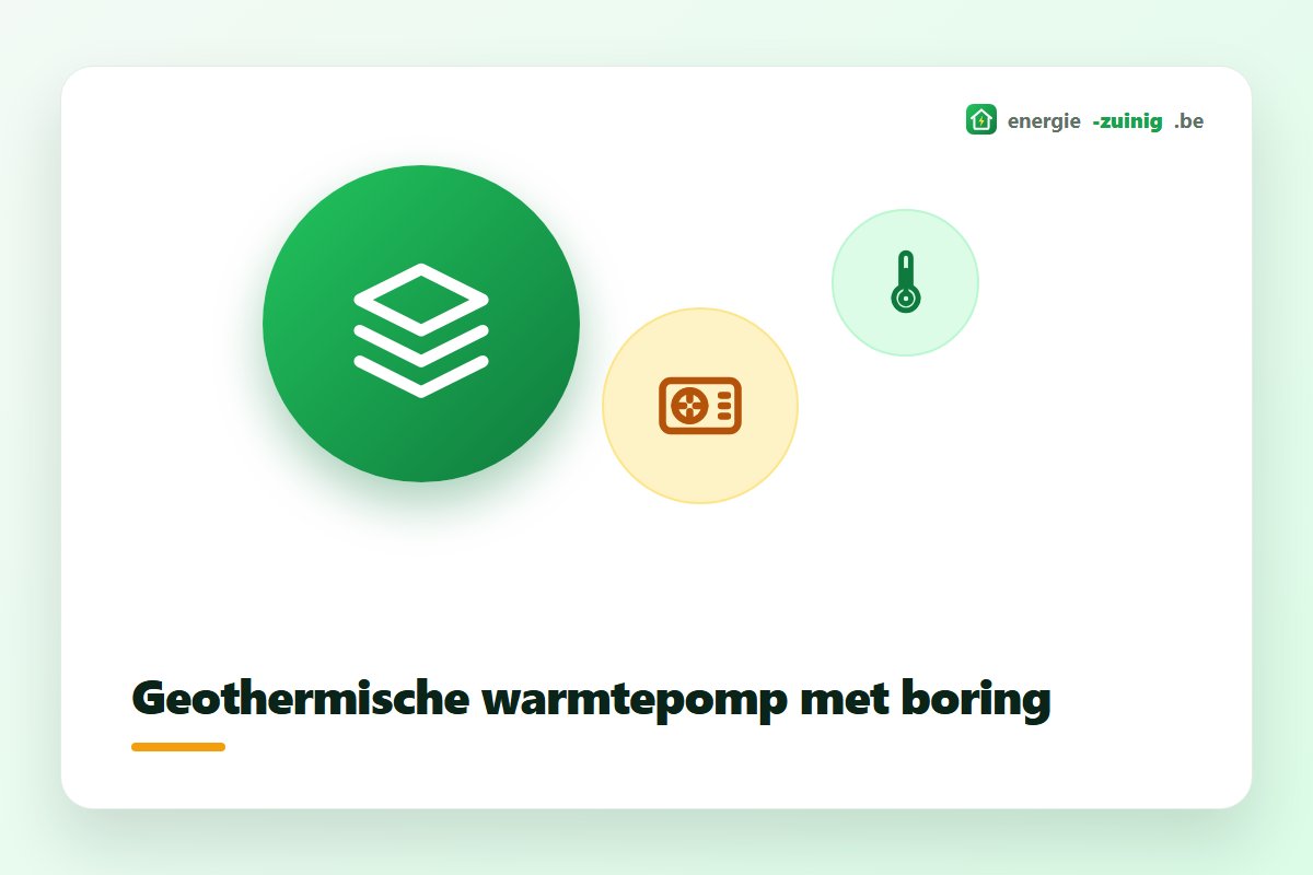 Geothermische warmtepomp haalt warmte uit de bodem via een boring