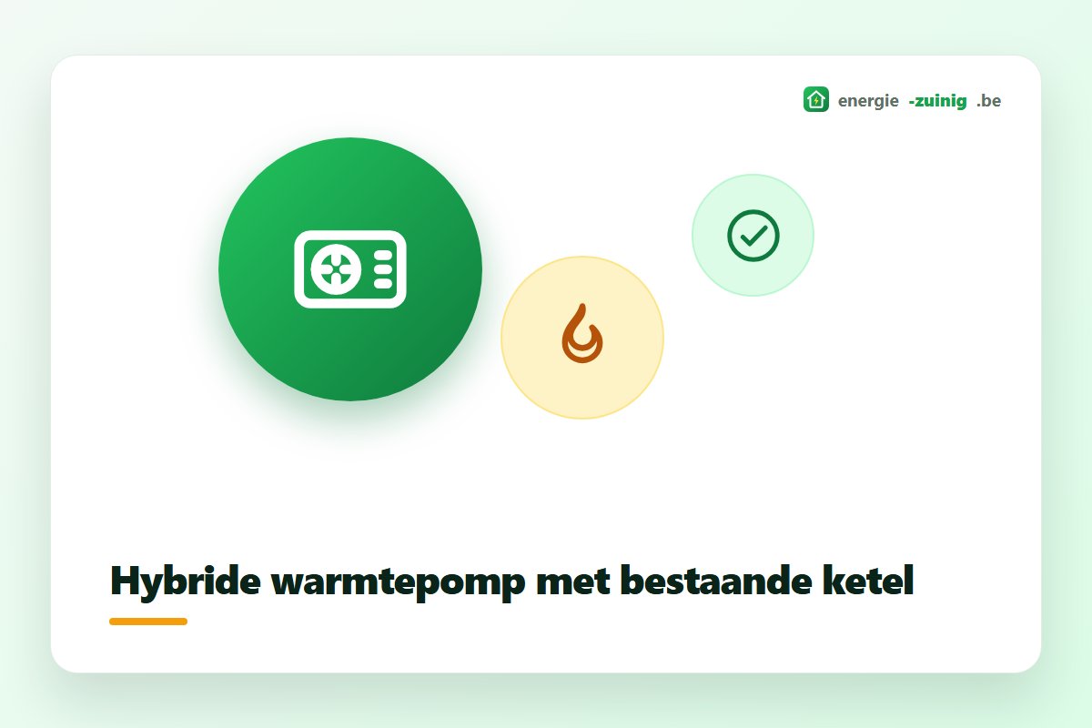 Hybride warmtepomp gecombineerd met een bestaande verwarmingsketel