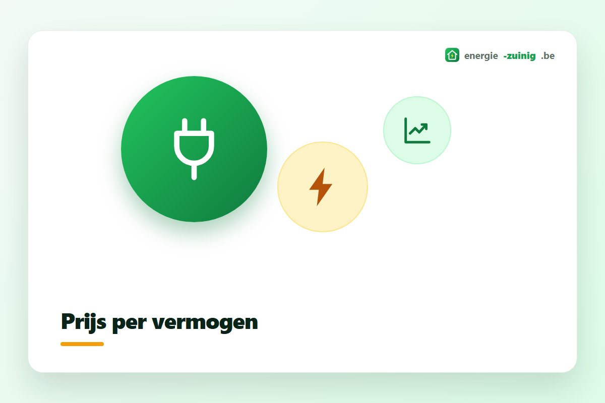 Vergelijking van laadvermogens van 3,7 tot 22 kilowatt met de bijhorende prijsvorken