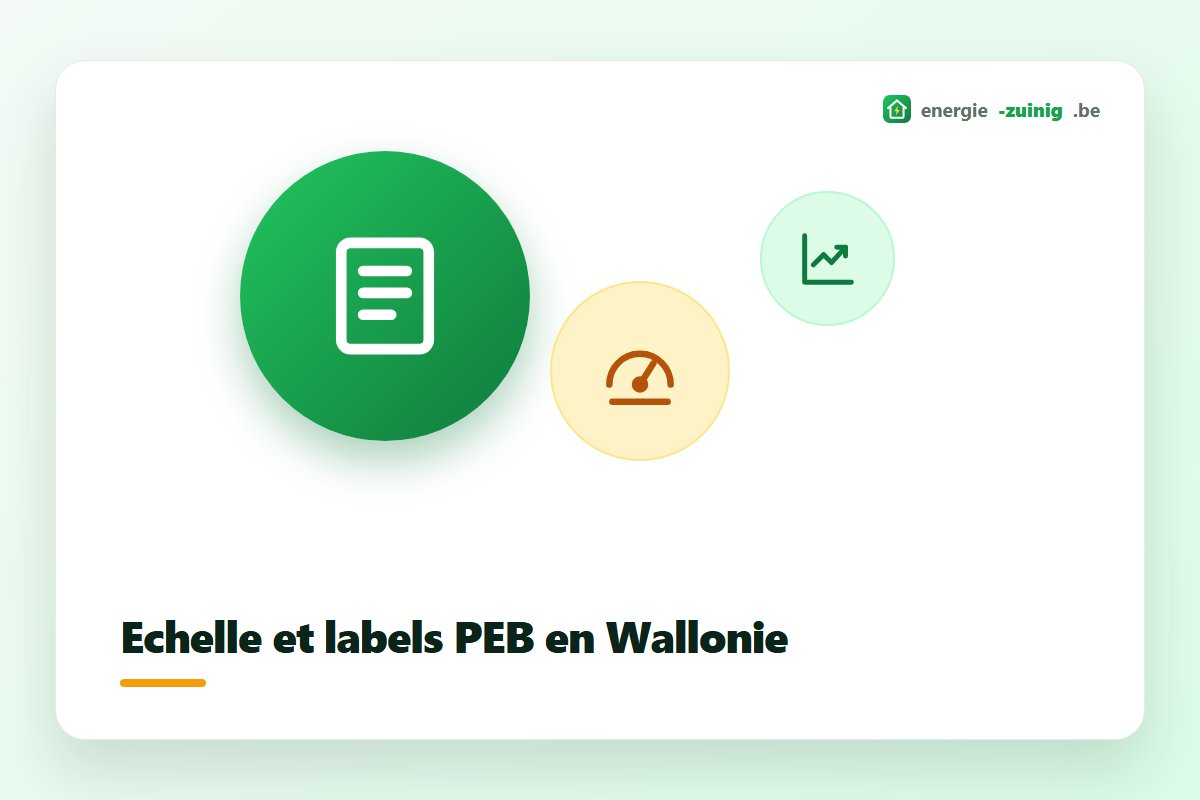 Échelle et labels du certificat PEB en Wallonie de A++ à G
