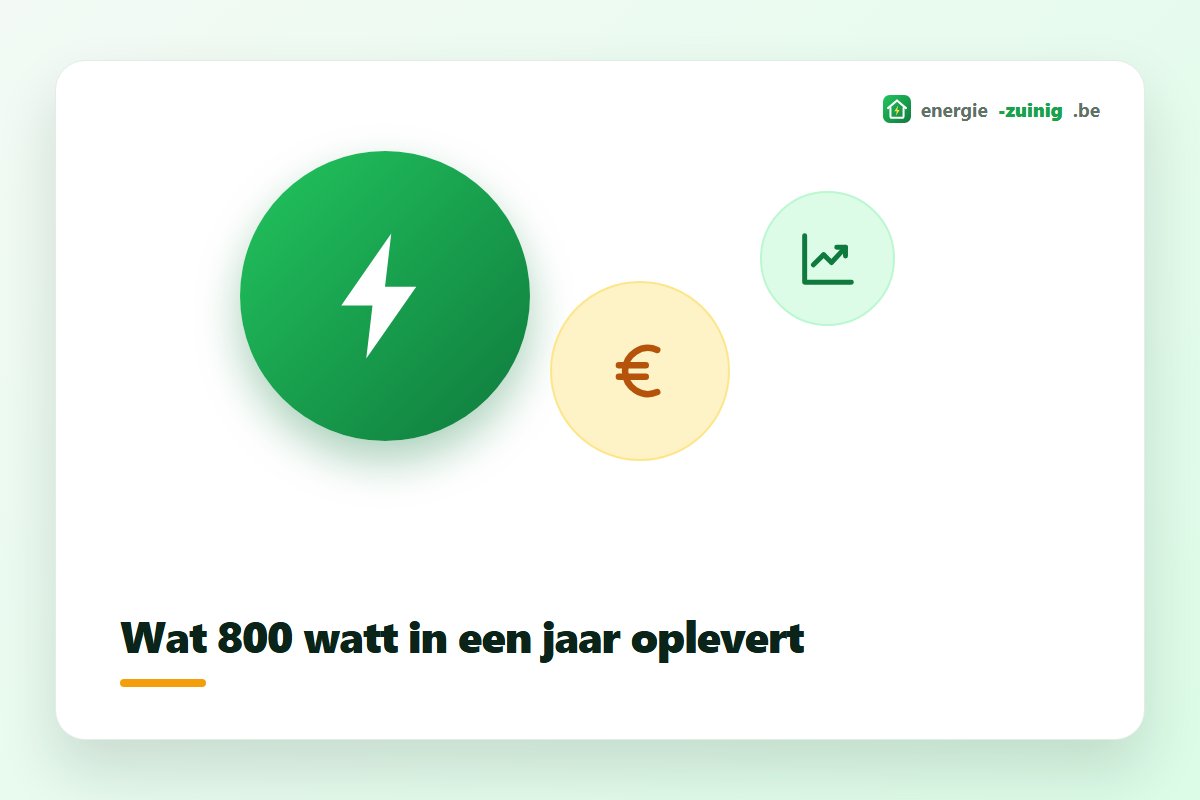 Grafiek van de jaarlijkse besparing van een set plug-and-play zonnepanelen bij oplopend zelfverbruik