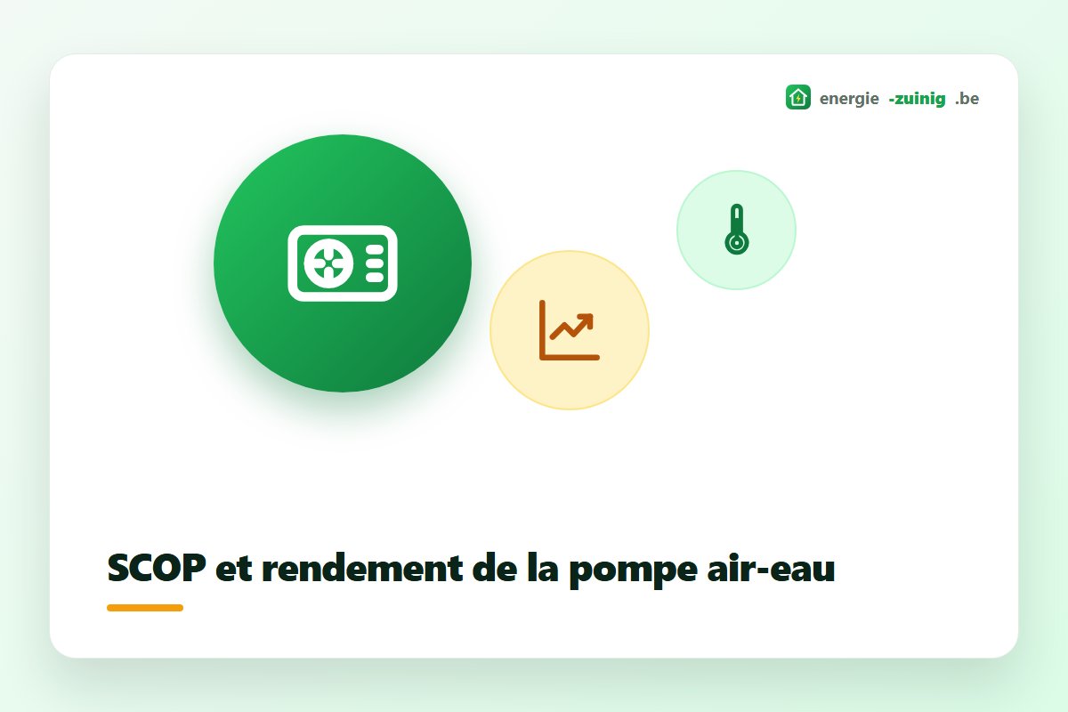SCOP et rendement d'une pompe à chaleur air-eau à basse température d'émission