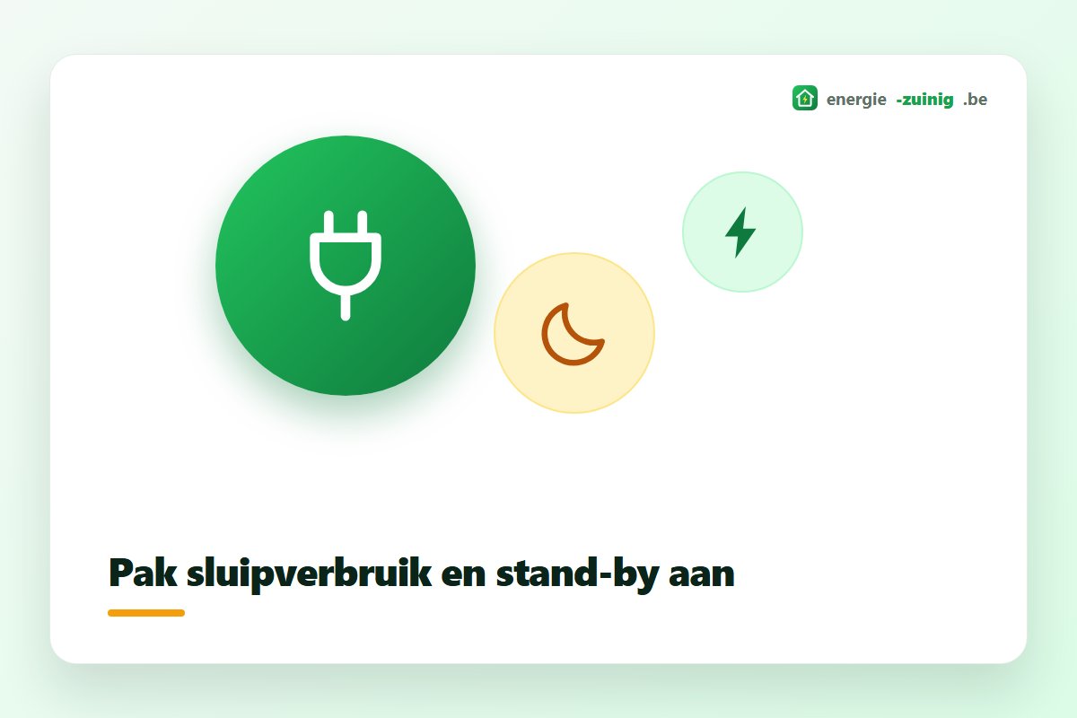 Sluipverbruik en stand-by verbruik verminderen door toestellen volledig uit te schakelen