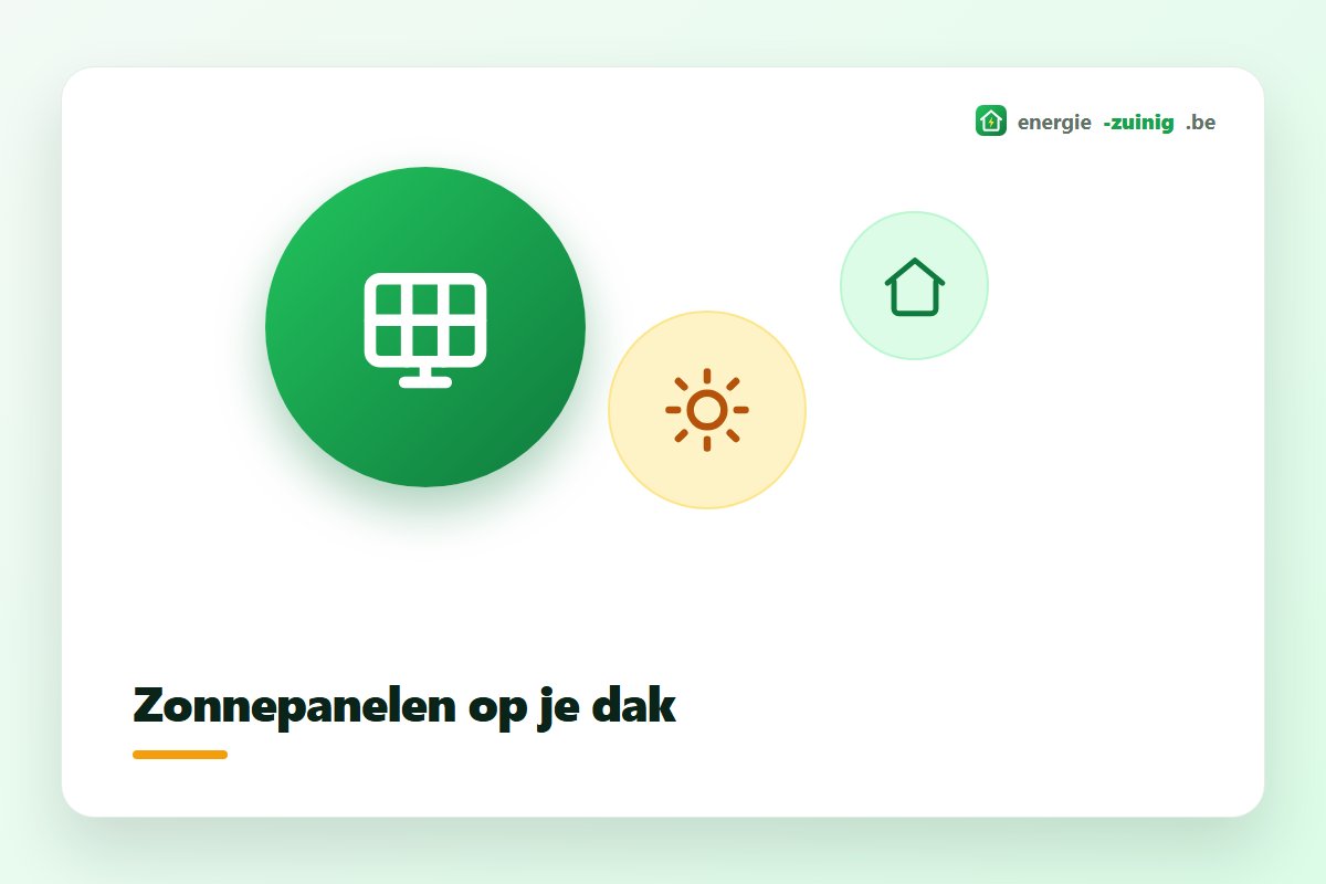 Zonnepanelen installatie op een dak van een woning in België
